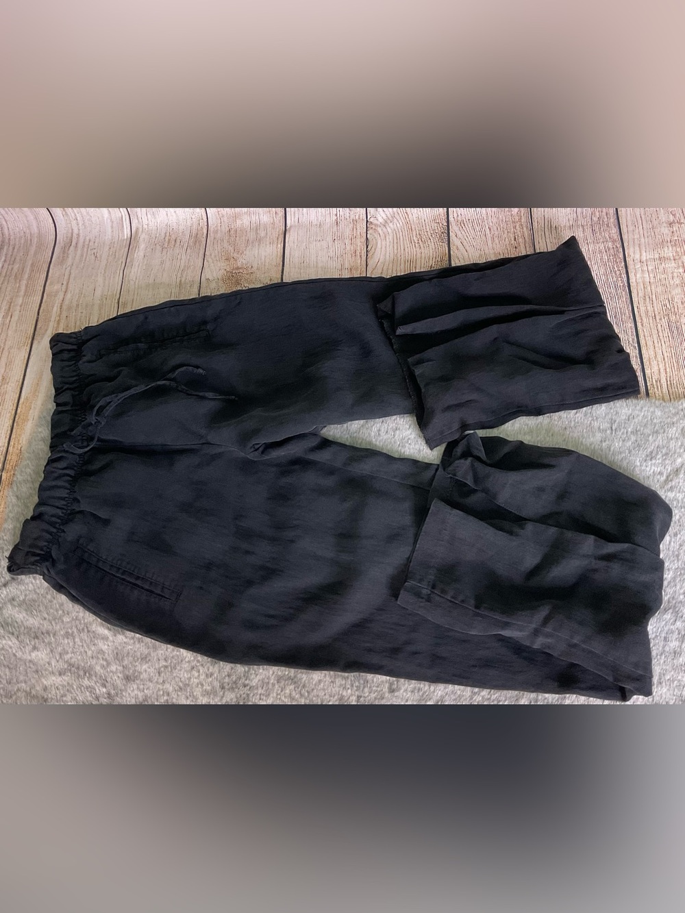Zara Black Elastic Waist Pants Size XS